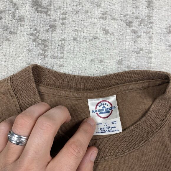 VTG Eric Clapton 2004 Men’s T Shirt Brown Short Sleeve Shirt Size Large - Picture 5 of 6